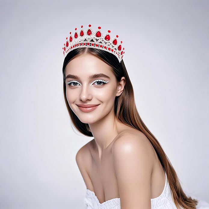 Kamirola Tiaras Princess Crown for Women and Girls Crystal Headbands for Bridal, Princess for Wedding and Party(TR21)