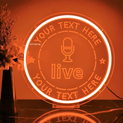 Custom Live On Air Neon Signs for Wall Decor, Personalized LED Live Neon Light Handmade Sign Gift for Twitch Tiktok Youtube Streamer Gamer, Studio Game Room Bedroom Art Decoration