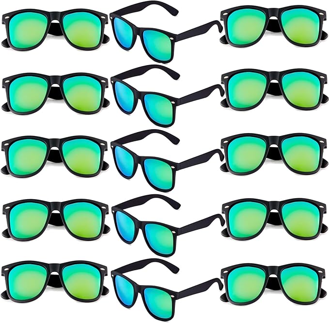 Fsmiling Neon Sunglasses Bulk Adult Party Sunglasses 80s Glasses Shades for Men Women Party Favors-15Pack,UV Protection