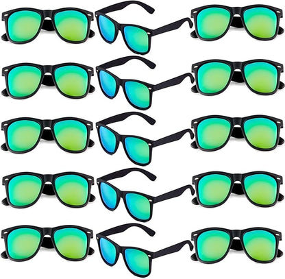 Fsmiling Neon Sunglasses Bulk Adult Party Sunglasses 80s Glasses Shades for Men Women Party Favors-15Pack,UV Protection