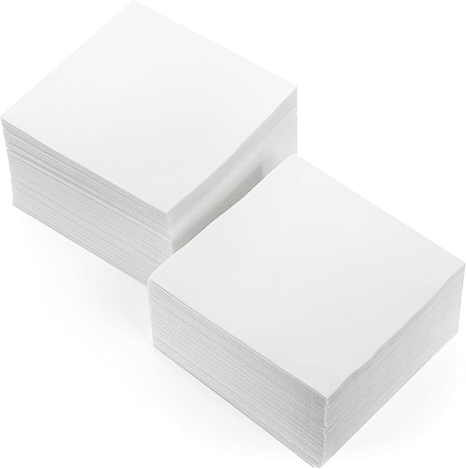 AH AMERICAN HOMESTEAD Cocktail Napkins-Disposable Beverage/Bar Napkins-White Linen-Like Square Napkins-Eco-Friendly & Compostable-Everyday Use, Party or Wedding 4.75inch x 4.75inch (100 Count, White)