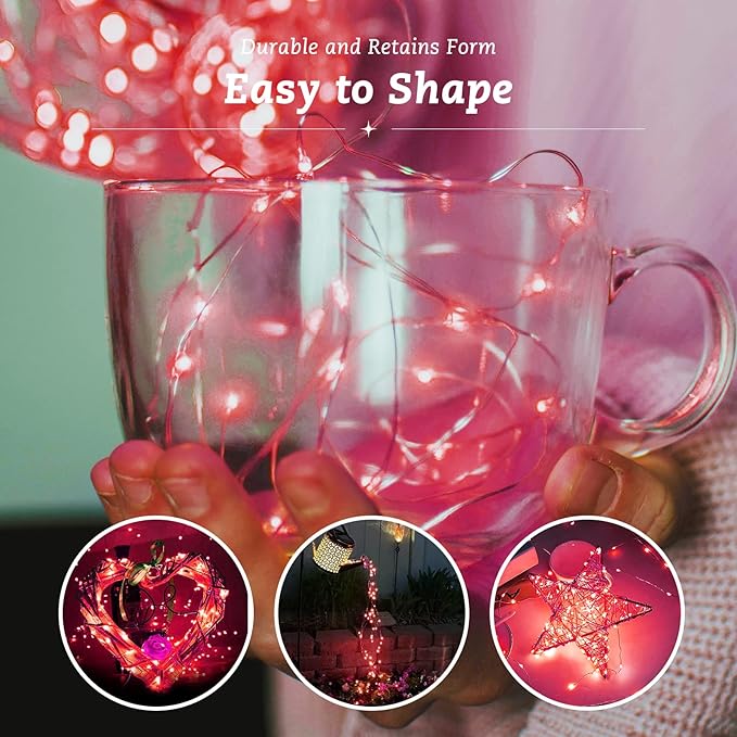12 Pack Fairy Lights - 7FT 20LED Silver Wire Waterproof Outdoor Firefly Mini Lights for Bedroom Party Birthday Wedding Indoor Decorations