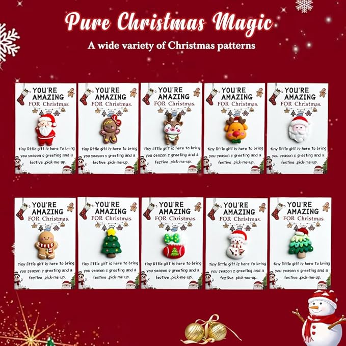 Holiday Pocket Hugs, 2026 New Mini Gift, Festive Tiny Token, Bulk Pack Christmas Cheer Gift for Holiday Party, Christmas Friendship Gift for Friends (2set-20pcs)