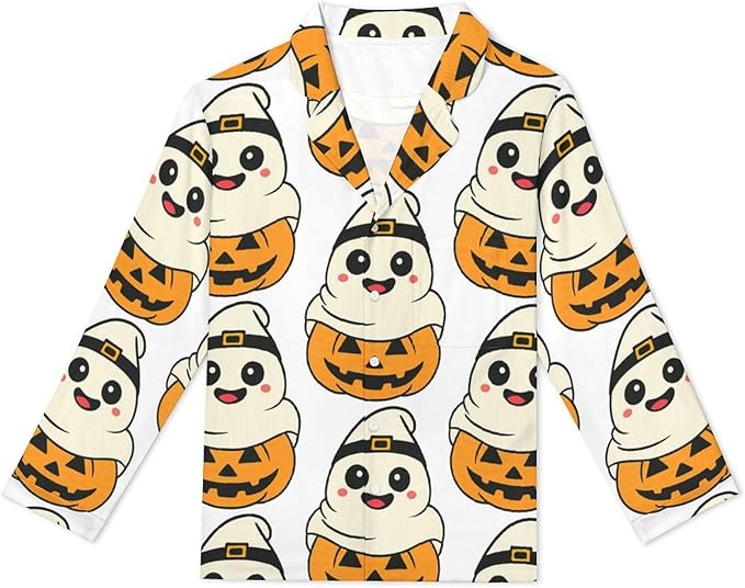 Lemons Leaves Ceramic Style Womens Pajama Set Long Sleeve Pajamas Top And Pants Soft Loungewear Pjs Sets