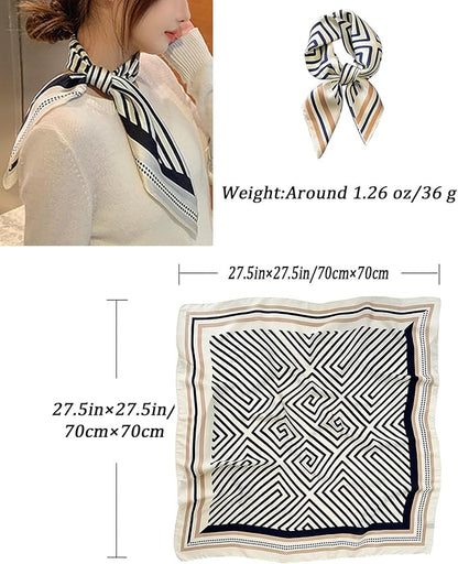 Neck Scarf For Womens Silky Head Scarves Hair Bandanas Square Scarf Fashion Accessories lightweight
