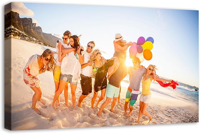 DBLAKI Personalized Custom Canvas Prints - Custom Framed Canvas Prints With Your Photos,Printed Photo To Canvas Wall Art Ideal for Home Decor Gifts Keepsakes 30" x18"
