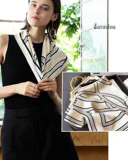 Neck Scarf For Womens Silky Head Scarves Hair Bandanas Square Scarf Fashion Accessories lightweight