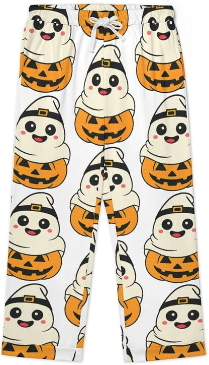 Lemons Leaves Ceramic Style Womens Pajama Set Long Sleeve Pajamas Top And Pants Soft Loungewear Pjs Sets