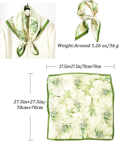 Neck Scarf For Womens Silky Head Scarves Hair Bandanas Square Scarf Fashion Accessories lightweight
