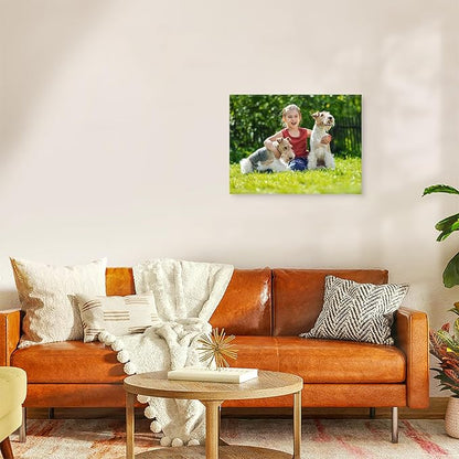 DBLAKI Personalized Custom Canvas Prints - Custom Framed Canvas Prints With Your Photos,Printed Photo To Canvas Wall Art Ideal for Home Decor Gifts Keepsakes 24" x18"