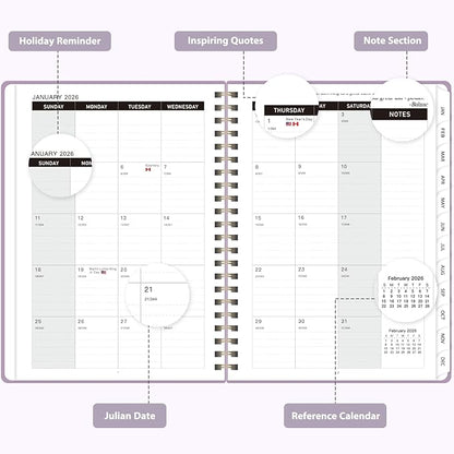 2026 Planner, Weekly and Monthly Calendar Academic Planner, Jan 2026 - Dec 2026, Planning Agenda Book for Desk Accessories and School Supplies - A5 (6.3'' x 8.5'')