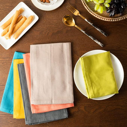 Terracotta Cloth Dinner Napkins - Cotton, 18x18 in, Washable, Absorbent, Reusable, Spring/Easter Basket Decor, Pack of 6