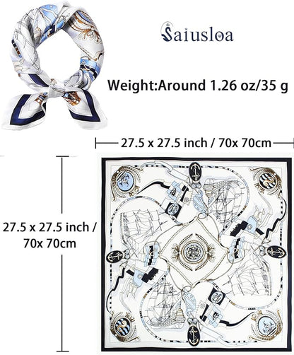 Neck Scarf For Womens Silky Head Scarves Hair Bandanas Square Scarf Fashion Accessories lightweight