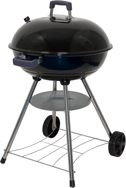 Megamaster 22" Heavy Duty Charcoal Barbecue Grill with Adjustable Air Vent, 354 SQ. In Cooking Area, Storage Rack, 2 Wheeled Portable Grill for Camping, Outdoor Cooking, and More - 810-23002