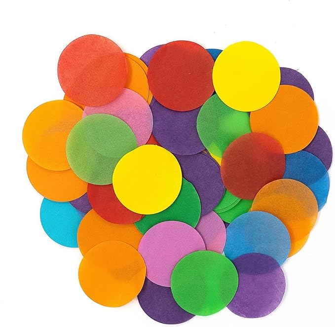 Biodegradable Tissue Paper Confetti Dots, Multi-Color Color (1 Pound Bag of Confetti)