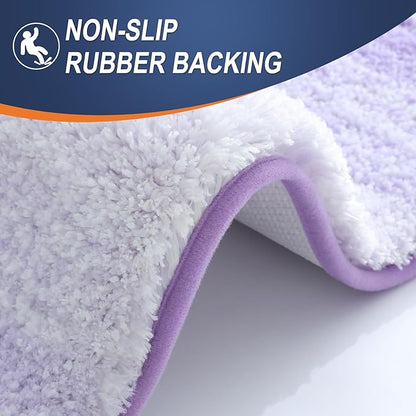 OLANLY Bathroom Rugs Mat 34x21, Extra Soft Absorbent Microfiber Bath Rug, Rubber Backing, Quick Dry, Machine Washable Bath Mats for Bathroom Floor, Tub and Shower, Home Decor Accessories, Light Purple