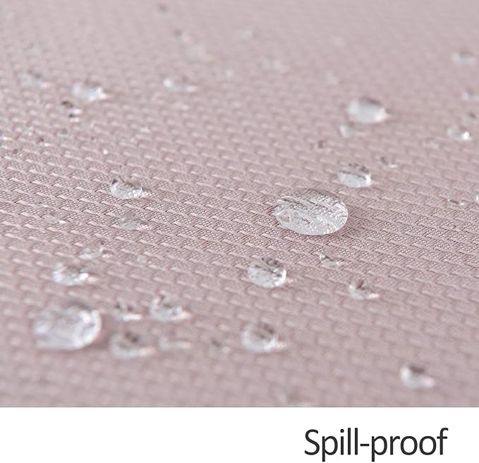 maxmill Round Textured Tablecloth Spill-Proof Wrinkle Free Soft Jacquard Table Cloth for Circular Table Cover, for Dining Room Buffet Banquet Parties Holiday Dinner, 70 Inch Dusty Pink