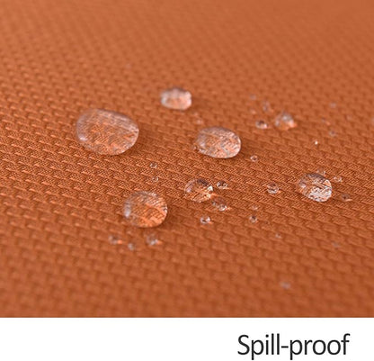 maxmill Square Jacquard Tablecloth Water Resistance Antiwrinkle Spill Proof Textured Table Cloth, Decorative Fabric Table Cover for Buffet Banquet Parties Event Holiday Dinner, 70 x 70 Inch, Rust