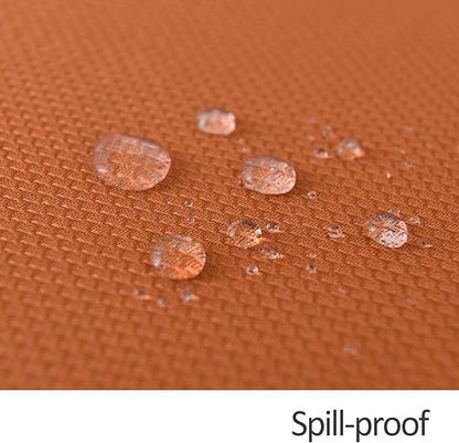 maxmill Textured Tablecloth Stain Resistant Waterproof and Wrinkle Resistant Washable Table Cloth, Fabric Table Cover for Dining Room and Outdoor Use, Rectangle 60 x 120 Inch, Rust