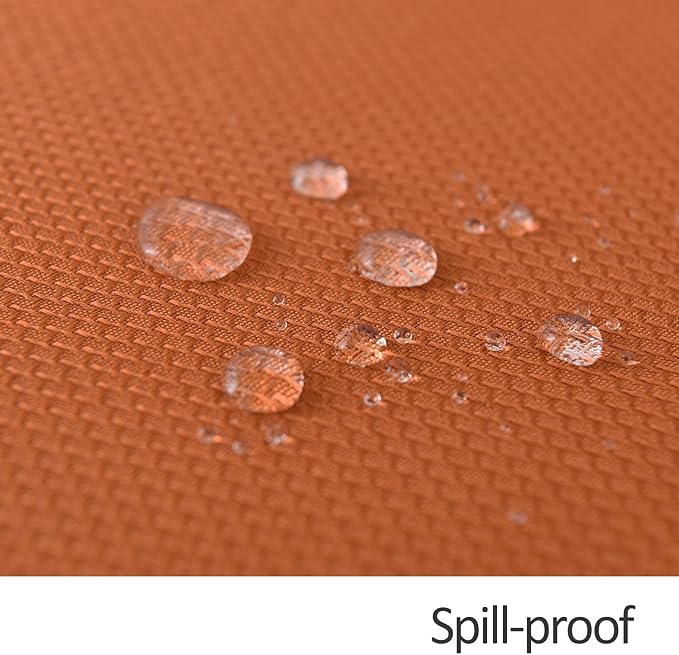 maxmill Textured Rectangle Tablecloth Water Resistant Wrinkle Free Spill-Proof, Soft Jacquard Table Cloth for Buffet Banquet Parties Event Holiday Dinner, Indoor and Outdoor Use, 60 x 84 Inch Rust