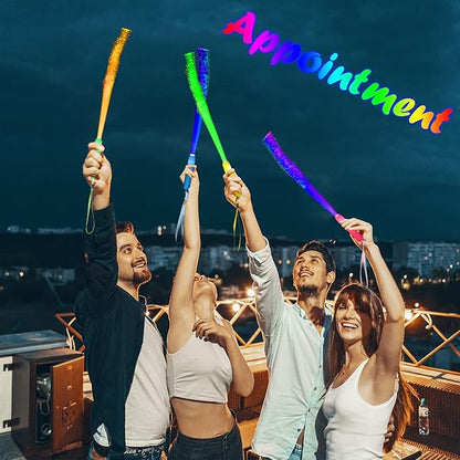 100 Pack Glow Sticks Mardi Gras Party Supplies ,3 Models Flashing Sticks, Fiber Optic Wands Light up Sticks Fit New Years Eve Wedding Birthday Christmas valentine's day