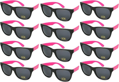 EDGEIWEAR 80s Neon Party Sunglasses for Adult Party Favors with CPSIA certified-Lead(Pb) Content Free