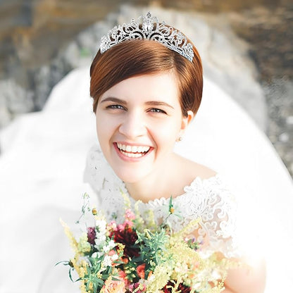 Princess Crown for Women, Crystal Queen Tiaras for Girls Bridal Hair Accessories Gifts for Birthday Wedding Prom, Bridal Party, Pageant, Halloween Christmas Costume