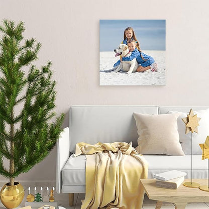 DBLAKI Personalized Custom Canvas Prints - Custom Framed Canvas Prints With Your Photos,Printed Photo To Canvas Wall Art Ideal for Home Decor Gifts Keepsakes 30" x30"