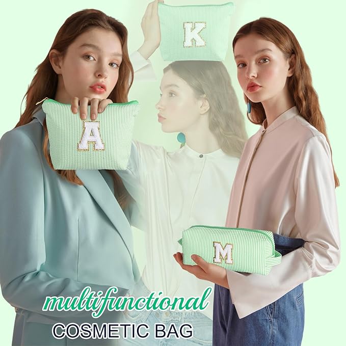 YOOLIFE Christmas Gifts For Teenage Girls Stocking Stuffers For Teen Girls Initial Makeup Bag | Cosmetic Travel Toiletry Bag | 9 10 11 12 13 14 15 Years Old | Teen Girl Gifts Trendy Stuff S