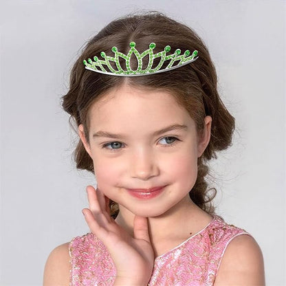 10 Pcs Green Tiaras Crowns Headbands for Women Girls, Bulk Princess Tiana Crown Tiara Costume Accessories for Halloween Outfit Cosplay Party Prom Quinceanera Pageant Tiana Crown