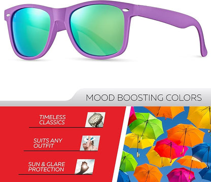 Retro Rewind Polarized Sunglasses for Men and Women - UV Protection Classic Sun Glasses