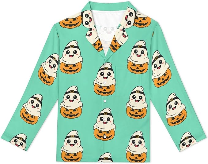 Lemons Leaves Ceramic Style Womens Pajama Set Long Sleeve Pajamas Top And Pants Soft Loungewear Pjs Sets