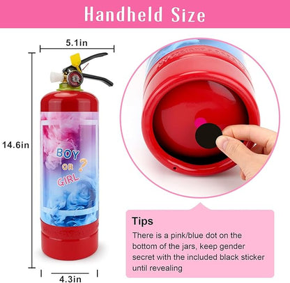 Giant Gender Reveal Fire Extinguisher 2 Packs, Gender Reveal Ideas, Baby Girl Reveal Party Ideas for Gender Reveal Decorations with 2.3ib Powder (Pink)