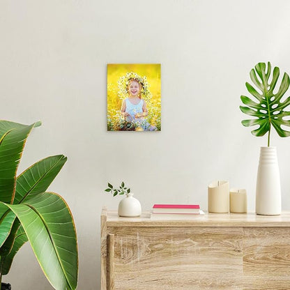 DBLAKI Personalized Photo to Canvas Print - Custom Canvas Prints With Your Photos,Custom Picture Frames Photo Prints Wall Art Ideal for Home Decor Gifts Keepsakes 8"x10"