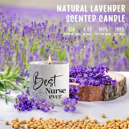 Nurse Gifts for Women - Best Nurse Ever Candle for Nurses Week Nurse Appreciation Gifts for Nurse Graduation Gift Nurse Practitioner