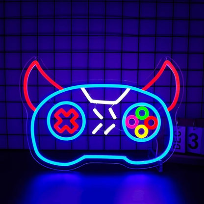 Game Neon Sign, Neon Signs for Wall Decor LED Gaming Room Light Up Signs Home Decor for Bedroom Club Party Bar Shop USB Operated