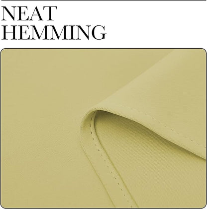 NICETOWN Paler Yellow Blackout Curtains 96" Long for Office, 55" Wide, 2 Pieces, Dining Room, Guest Room, Sound Reducing Heat and Cold Block Curtain Panels for Modern Room Decorative