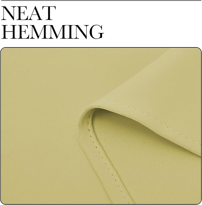 NICETOWN Bedroom Curtain Panels Blackout Draperies, Thermal Insulated Solid Grommet Blackout Curtains/Drapes (Paler Yellow, 1 Pair, 55 by 68-inch)