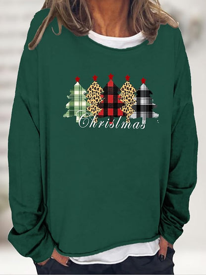 LOAIHA Merry Christmas Sweatshirt Crewneck Snowman Graphic Shirts Christmas Tree Sweater Long Sleeve Xmas Hoodie Pullover