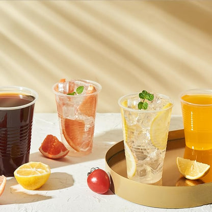 500 Count 7 oz Crystal Clear Disposable Plastic Cups Bulk PP Cups for Parties, Water, Wine, Cold Drinking (Formerly FULING)