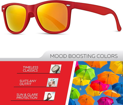 Retro Rewind Polarized Sunglasses for Men and Women - UV Protection Classic Sun Glasses