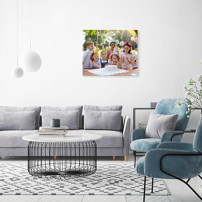 DBLAKI Personalized Custom Canvas Prints - Custom Framed Canvas Prints With Your Photos,Printed Photo To Canvas Wall Art Ideal for Home Decor Gifts Keepsakes 24" x20"
