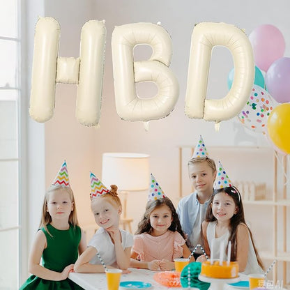 40 Inch Letter Balloons Y, Big Custom A-Z Alphabet Foil Name Balloon Cream White, Self Inflating Beige Customize Helium Balloon Letters Y for Women Girls Birthday New Year Baby Shower Party Decoration