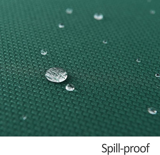 maxmill Textured Tablecloth Stain Resistant Waterproof and Wrinkle Resistant Washable Soft Table Cloth, Fabric Table Cover for Dining Room and Outdoor Use, Rectangle 60 x 120 Inch, Hunter Green
