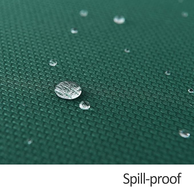 maxmill Textured Rectangular Tablecloth Water Resistance Antiwrinkle Spillproof Soft Jacquard Table Cloth for Dining Room, Buffet Banquet Parties and Holiday Dinners, 60 x 104 Inch, Hunter Green