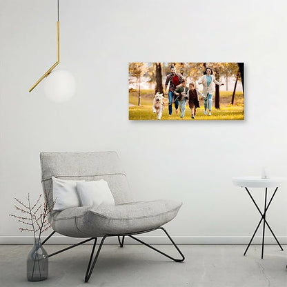 DBLAKI Personalized Custom Canvas Prints - Custom Framed Canvas Prints With Your Photos,Printed Photo To Canvas Wall Art Ideal for Home Decor Gifts Keepsakes 24" x12"
