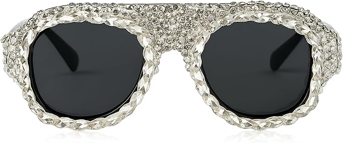 bullabulling Vintage Pilot Rhinestone Sunglasses Women Fashion Diamond bling party Sun Glasses Crystal Shades UV400