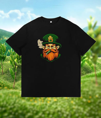 St. Patrick's Day Celebration Tee Beer Graphic Big and Tall Short Sleeve Cotton Festival Casual Gym Workout Tshirts