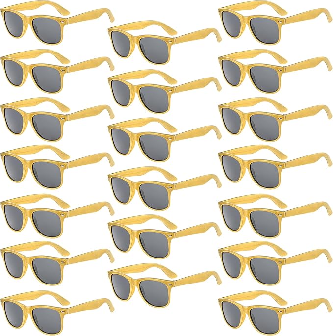 Pibupibu 10/20 Packs Adults Wholesale Neon Colors Square Retro Style Party Favors Sunglasses