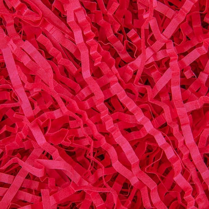 Caleihd 1/2 LB Crinkle Cut Paper Shredded Filler Paper for Gift Baskets Gift Box Confetti Paper Shreds Decoration Stuffing for Birthday, Weddings, Anniversaries, Christmas Wrapping Red